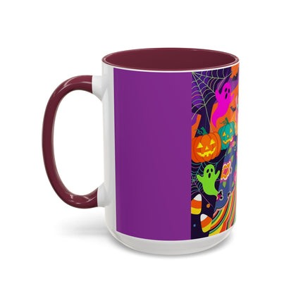 🌈👻 The Rainbow Ghost Masquerade Colorful Mug – Colorful Halloween Charm