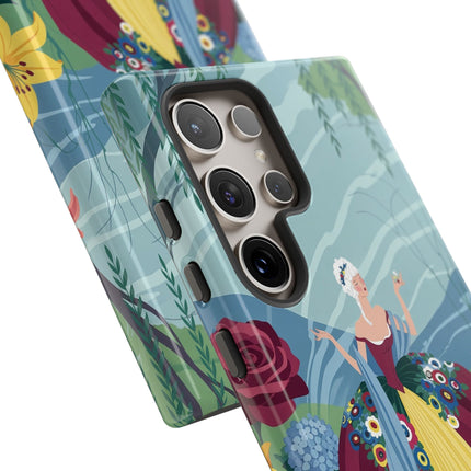 🌹🌿 The Willow Garden Promenade Phone Case – Art Deco Floral Elegance