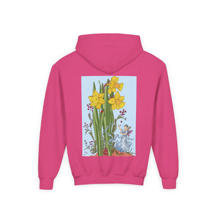 Daffodil Fairy Youth Hooded Sweatshirt – Spring Magic & Timeless Charm