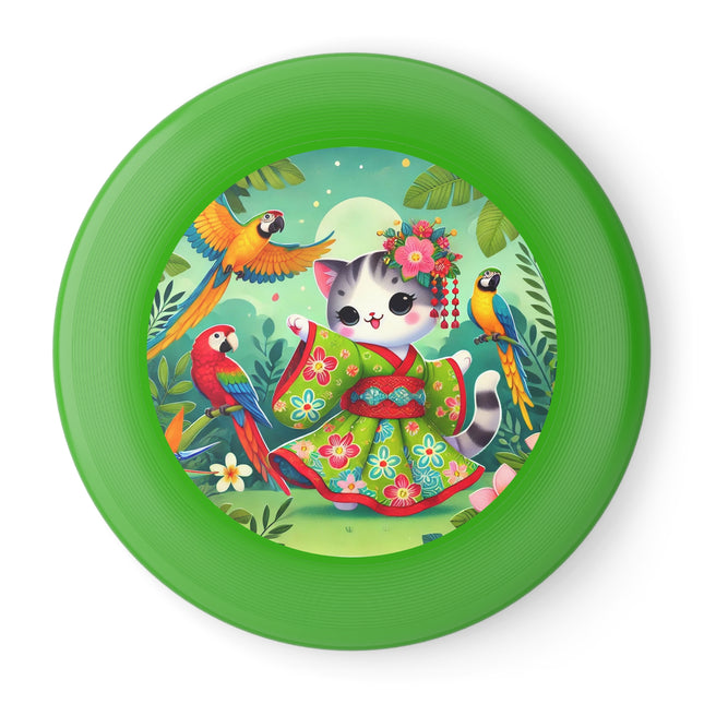 Parrot Dance of the Geisha Kitten Wham-O Frisbee – Tropical Twirls & Vibrant Vibes