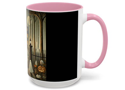 Ghostly Welcome – A Halloween Night Colorful Mugs (11oz, 15oz)
