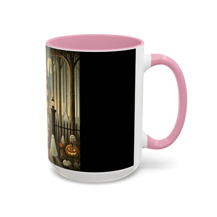 Ghostly Welcome – A Halloween Night Colorful Mugs (11oz, 15oz)