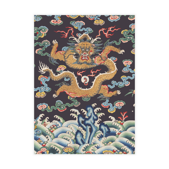 Rank Badge with Dragon with Deer Hooves Postcards (envelopes included) - Bundles of 10, 30, 50 Pieces
