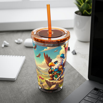 Watchful Guardian Sunsplash Tumbler with Straw, 16oz