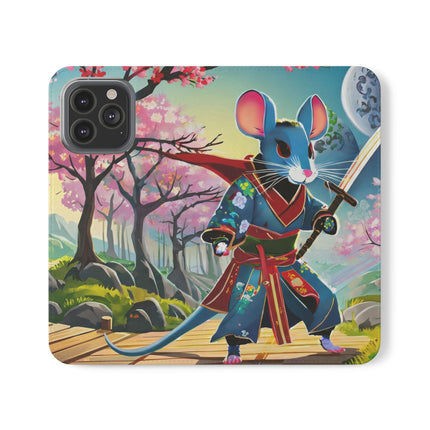 🐀⚔️ Cyber Samurai Rat Flip Case – Neon Discipline & Futuristic Skill