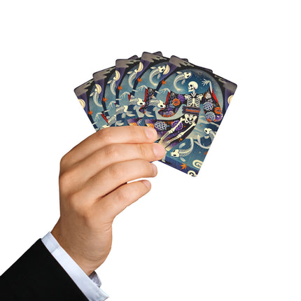 Skeleton Kabuki Performer Playing Cards