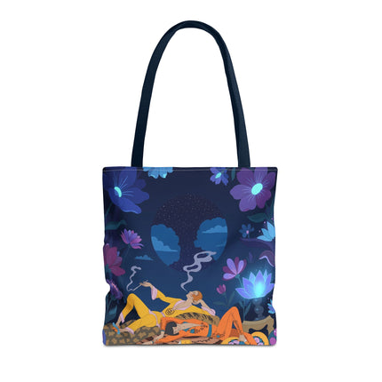 🌙🌺 The Midnight Garden Dreamers Tote Bag – Art Deco Nocturne