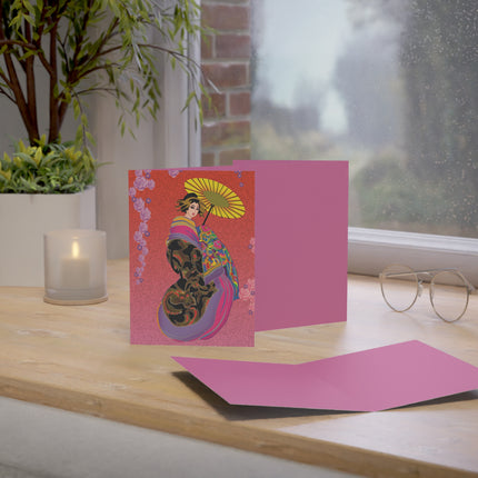 Enchanting Geisha Greeting Cards (1, 10, 30, and 50pcs)