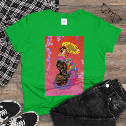 Enchanting Geisha Women's Midweight Cotton Tee