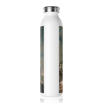 Napoleon Crossing the Alps by Jacques-Louis David Slim Water Bottle