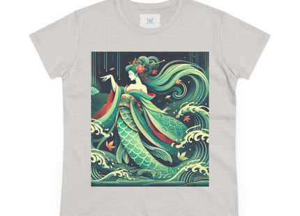 Mermaid Queen Rising from the Deep Women's Midweight Cotton Tee