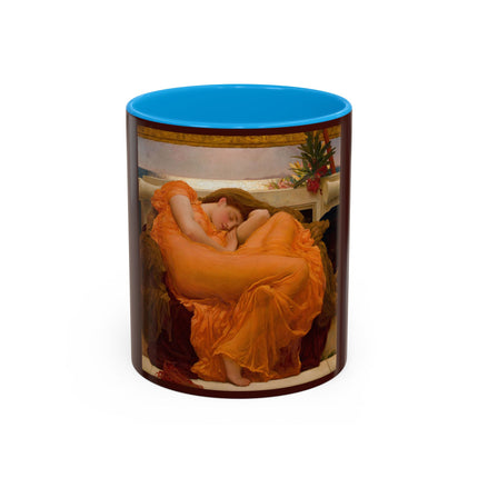 Flaming June by Frederic Leighton Colorful Mugs (11oz, 15oz)