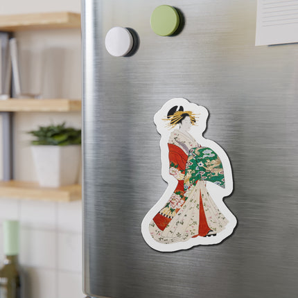 Japanese Woman by Hosoda Eishi Die-Cut Magnets (5 Sizes)