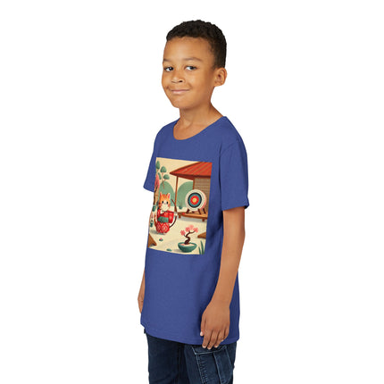 Archer Kitten in the Zen Garden Youth Short Sleeve Tee