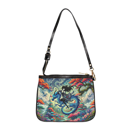 Mystic Guardian of the Sky Shoulder Bag – Warrior Fairy & Turquoise Dragon