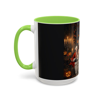 🌙🎃 The Moonlit Pumpkin Parlor Colorful Mug – Elegant Halloween Charm