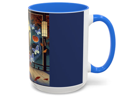Court Magician with Ghost Butterflies Colorful Mugs (11oz, 15oz)