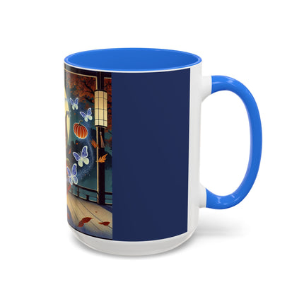 Court Magician with Ghost Butterflies Colorful Mugs (11oz, 15oz)