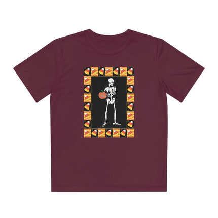 Candy Corn Skeleton Youth Competitor Tee