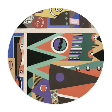 Collection decors et couleurs Pl.03 by Georges Valmiers Mouse Pad, Round and Rectangle