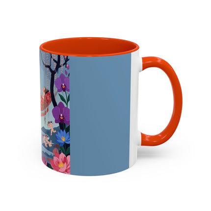 The Ladies Of The Enchanted Hammock Colorful Mugs – Art Deco Whimsical Garden Elegance