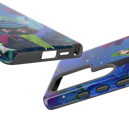 🌸🐦 The Lady Of The Midnight Bird Garden Phone Case – Art Deco Floral Fantasy
