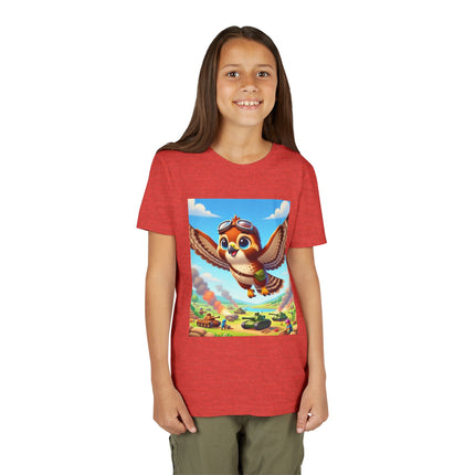 Red-Tailed Hawk in Battle Youth Short Sleeve Tee