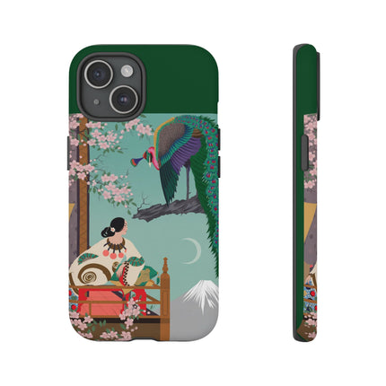 Peacock Garden Phone Case – Japanese Elegance & Timeless Beauty