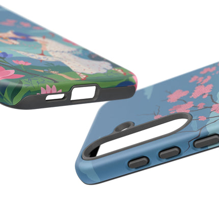 🌸☂️ The Lady Of The Falling Blossoms Phone Case – Art Deco Garden Whimsy