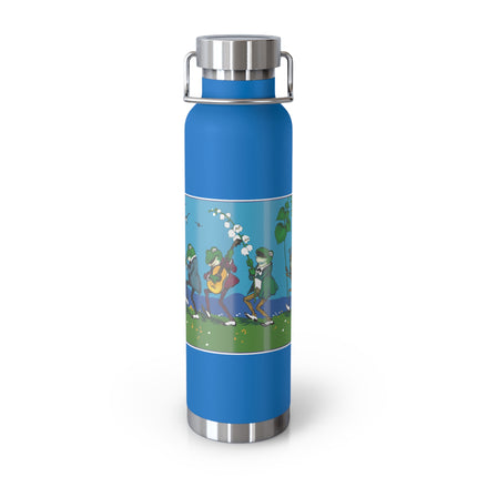 Frog and Beetle Band Copper Vacuum Insulated Bottle, 22 oz