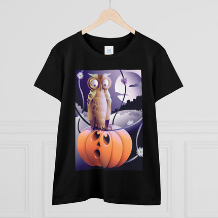 The Startled Pumpkin Women's Midweight Cotton Tee