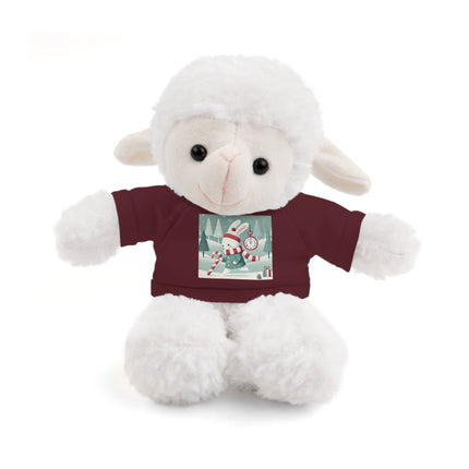 Candy Cane Timekeeper Bunny Stuffed Animals with Tee
