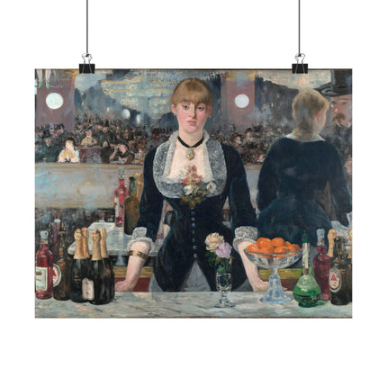 A Bar at the Folies-Bergère by Edouard Manet Matte Horizontal Posters