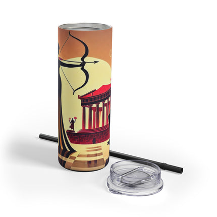 Art Deco Valentine's Romance Skinny Matte Tumbler, 20oz