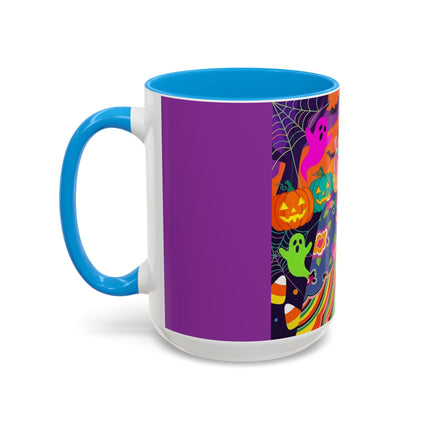 🌈👻 The Rainbow Ghost Masquerade Colorful Mug – Colorful Halloween Charm