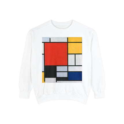 Composition with Red, Yellow, Blue, and Black by Piet Mondrian Garment-Dyed Sweatshirt