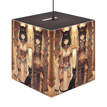 🐱🏛️ The Egyptian Priestess Cats Light Cube Lamp – Temple Guardians & Ancient Grace