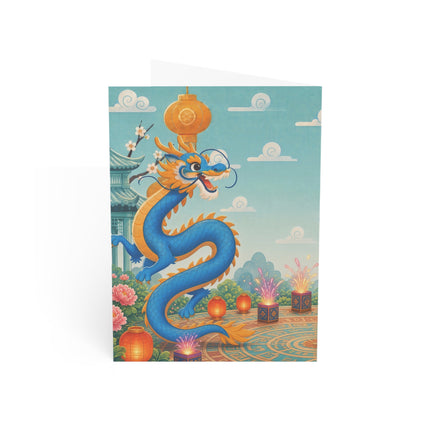 🐉🏮 The Dragon Lantern Festival Greeting Card – Whimsical Animal Celebration
