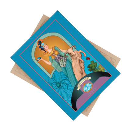 March & Aquamarine Ceramic Tile — Gem Series by Sofia Chiostri