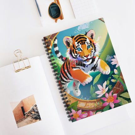 Majestic Tiger Cub Spiral Notebook - Ruled Line