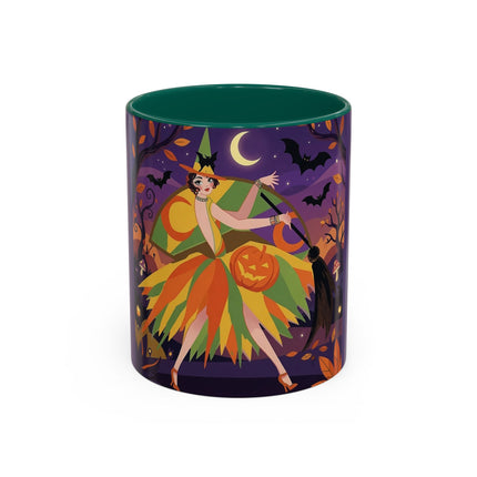 🎃🧙 The Witch Of Jack-O'-Lantern Hollow Colorful Mug – Whimsical Halloween Charm