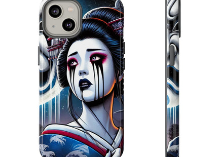 Geisha’s Black Ink Tears Phone Cases