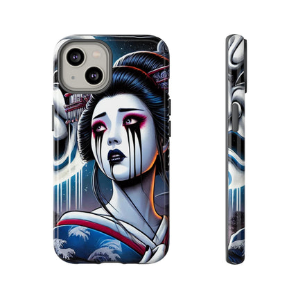 Geisha’s Black Ink Tears Phone Cases