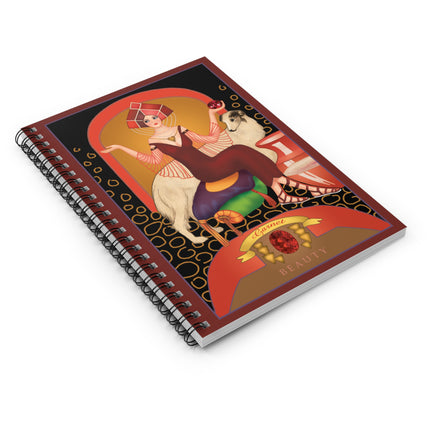 January & Garnet (from the Gem Series) by Sofia Chiostri Spiral Notebook - Ruled Line