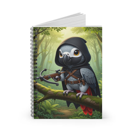 The African Grey Sentinel Spiral Notebook – Ruled Line