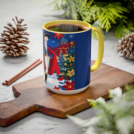 🎭❄️ The Christmas Masquerade Lady Colorful Mug – Art Deco Holiday Fantasy