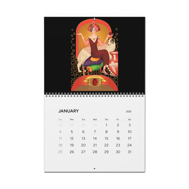 Celestial Jewels: The Zodiac Birthstone Art Wall Calendars (2026)