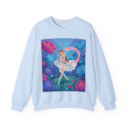 🦋🌸 The Butterfly Garden Ballet Crewneck Sweatshirt – Art Deco Floral Whimsy