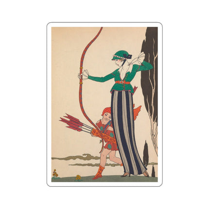 L'Arc Rouge by George Barbier Kiss-Cut Stickers (4 Sizes)