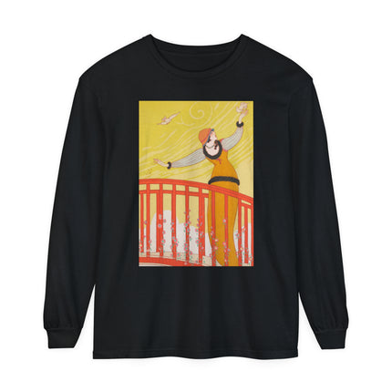 La Passerelle by Charles Martin Garment-dyed Long Sleeve T-Shirt